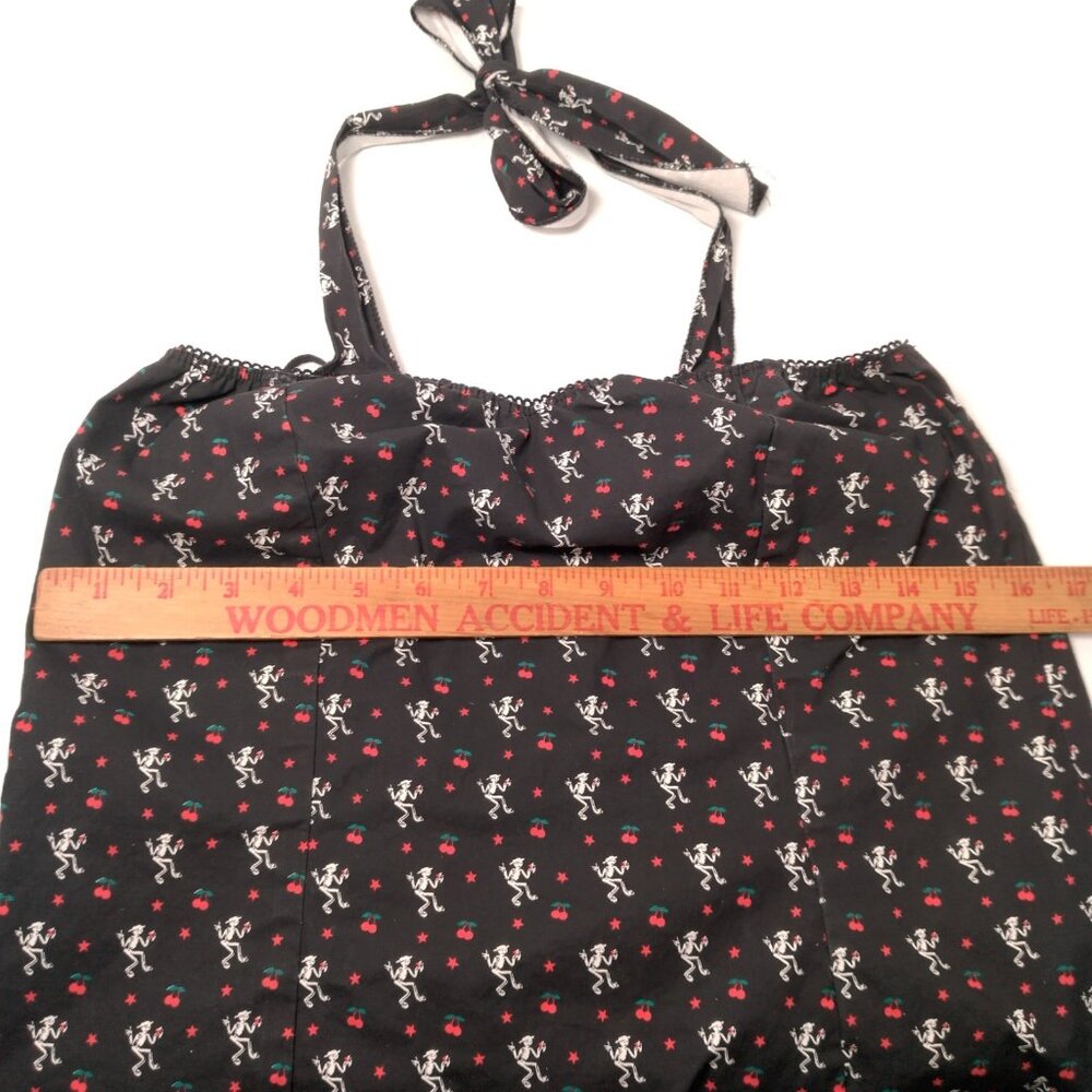 Vintage 1990s Social Distortion Halter Top Shirt 2XL Skelly Skeleton Punk Ties - Picture 6 of 13